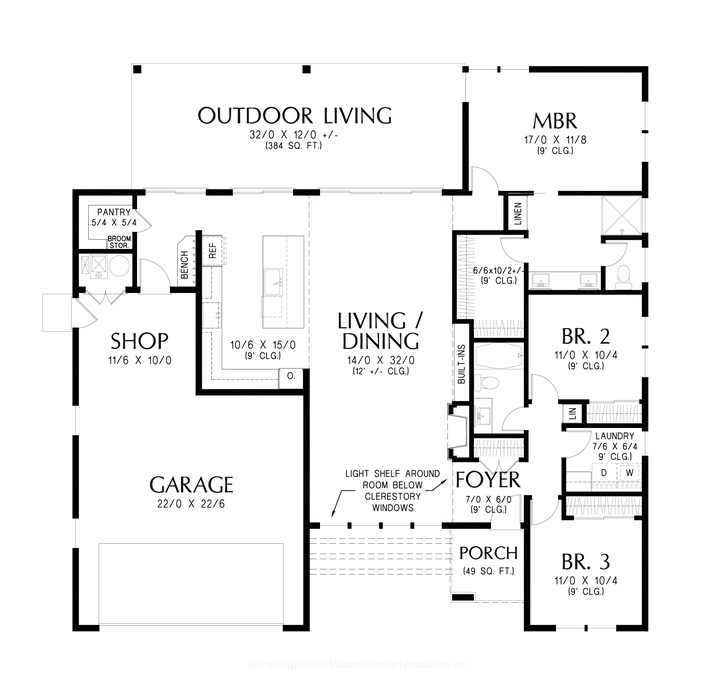 Main Floor Plan image for Mascord Midgard--Main Floor Plan