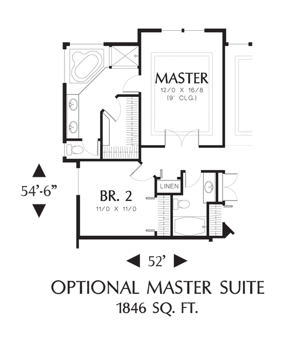 Main Floor Plan image for Mascord Medora-Flexible and Traditional House Plan-Main Floor Plan