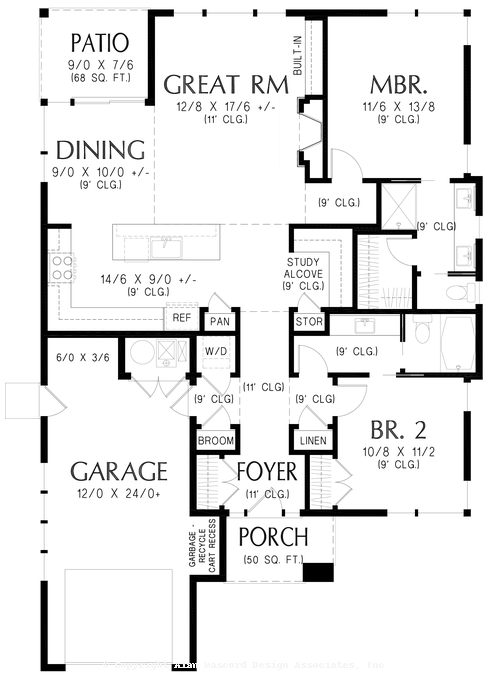 Main Floor Plan image for Mascord Robinson-Here's to you - The Robinson-Main Floor Plan