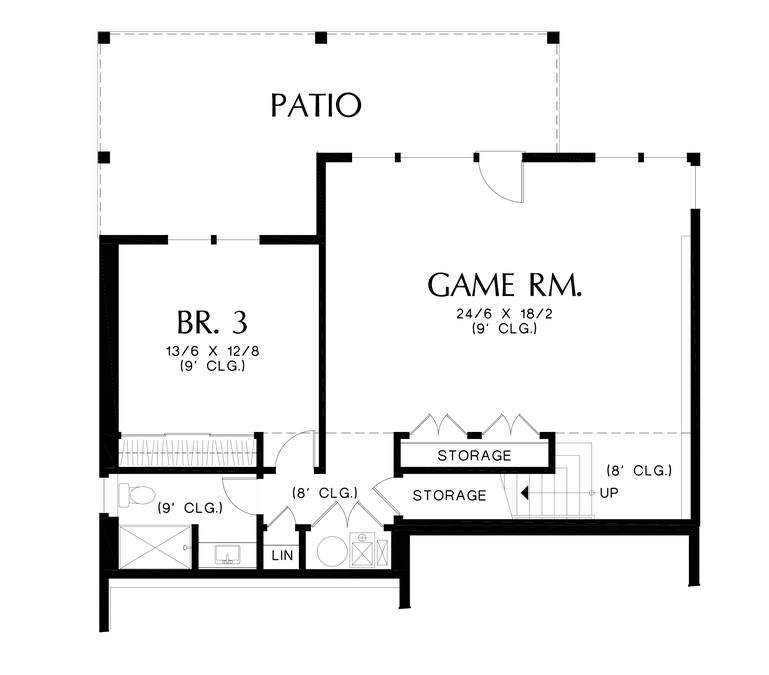 Lower Floor Plan image for Mascord Lockwood--Lower Floor Plan
