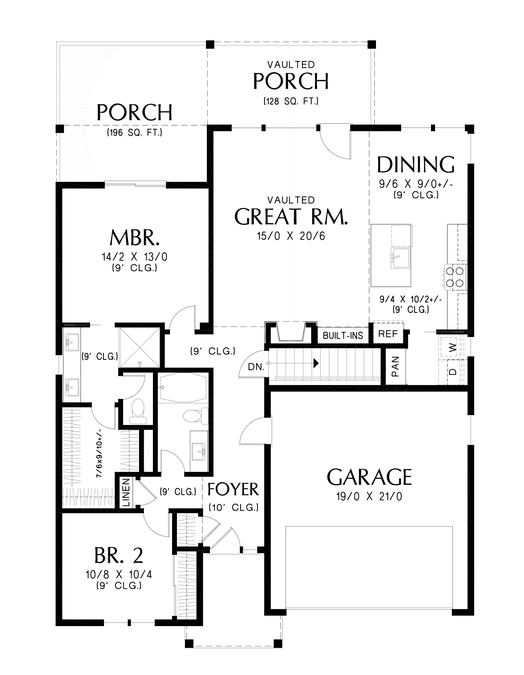 Main Floor Plan image for Mascord Lockwood--Main Floor Plan