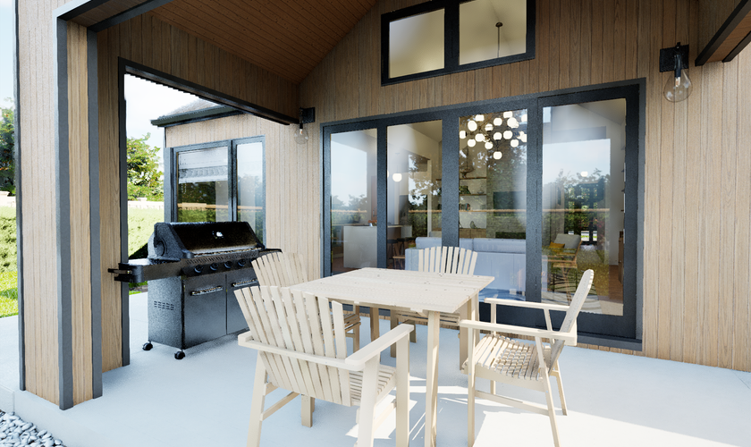 Mascord House Plan 1186C: The Mill End Park