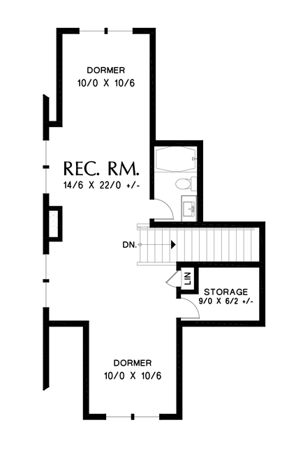 Upper Floor Plan image for Mascord La Quinta-Adds Large Entertaining Space to the Galen-Upper Floor Plan