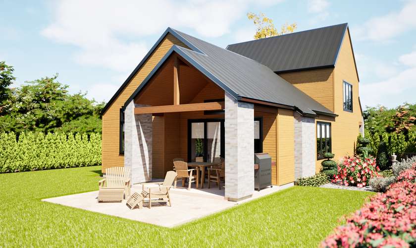 Mascord House Plan 21144B: The Antwerp