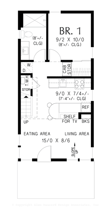 Main Floor Plan image for Mascord Eagles Nest-Guest Studio or ADU-Main Floor Plan