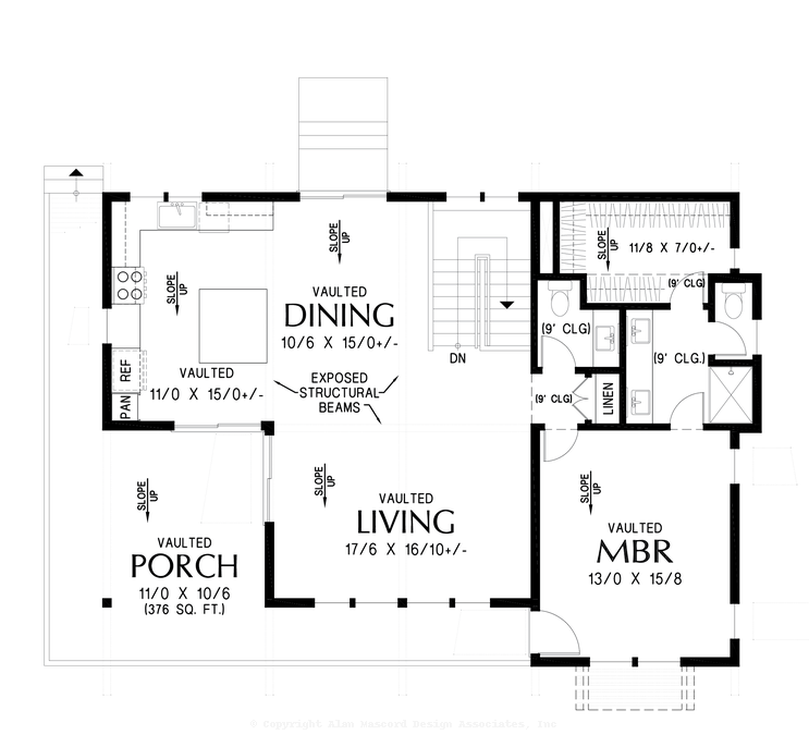 Main Floor Plan image for Mascord Eagle Crest-Great Vacation Home or Mountain Retreat-Main Floor Plan