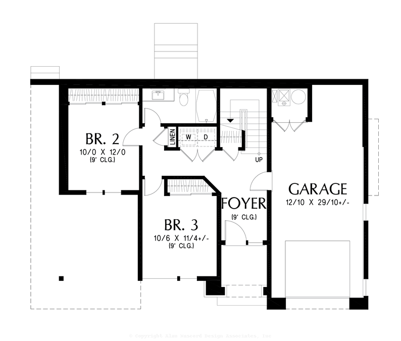 Lower Floor Plan image for Mascord Solveig-Great Scandinavian Upsloping Mountain Home-Lower Floor Plan