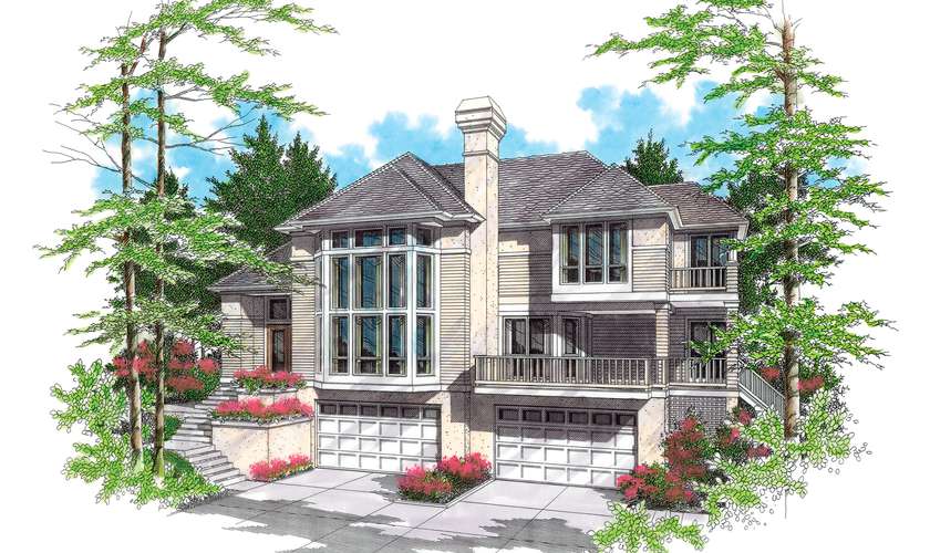 Mascord House Plan 22105: The Ridgecrest