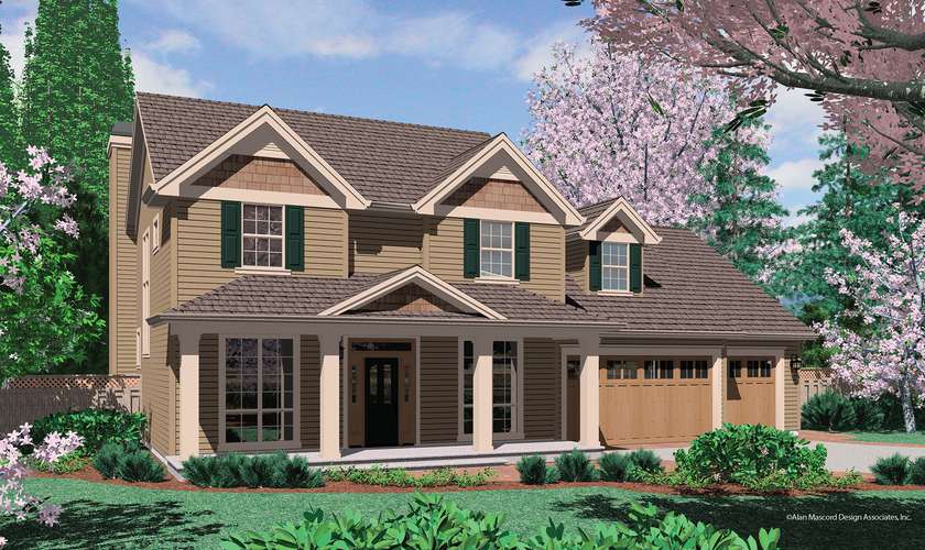 Mascord House Plan 22133A: The Merrill