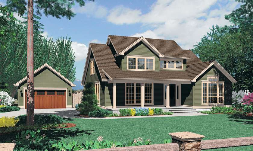 Mascord House Plan 22135: The Greensburg