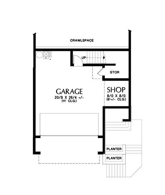 Lower Floor Plan image for Mascord Bingley-Fantastic Floor Plan for Uphill Sloping Lots-Lower Floor Plan