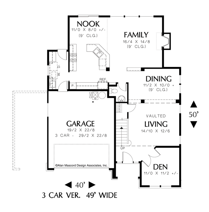 Main Floor Plan image for Mascord Walker--Main Floor Plan