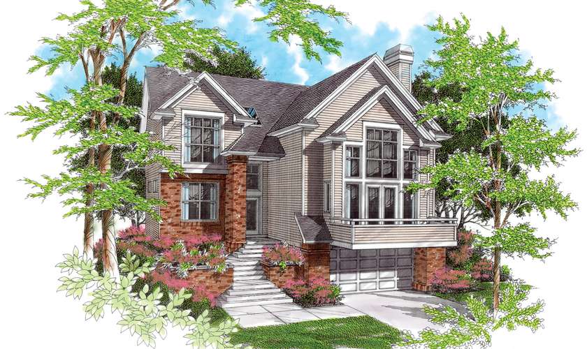 Mascord House Plan 2243B: The Crestview