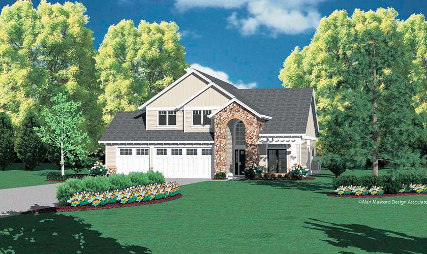 Mascord House Plan 2258DJ: The Bellport