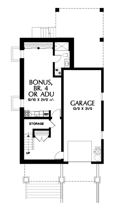 Lower Floor Plan image for Mascord Manchester-Four Floors of Fun for the Family-Lower Floor Plan