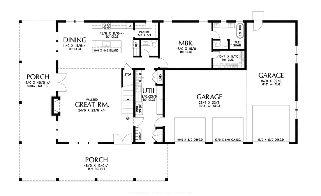 Main Floor Plan image for Mascord Ironwood-Barndo with Charm-Main Floor Plan