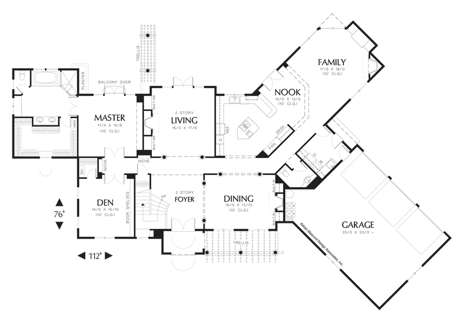 Main Floor Plan image for Mascord Merino-Windows Abound in Luxury European Plan-Main Floor Plan