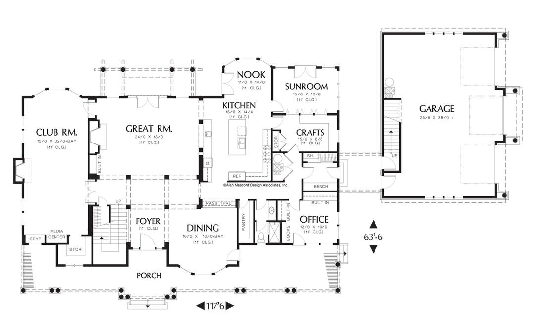 Main Floor Plan image for Mascord Parnell--Main Floor Plan