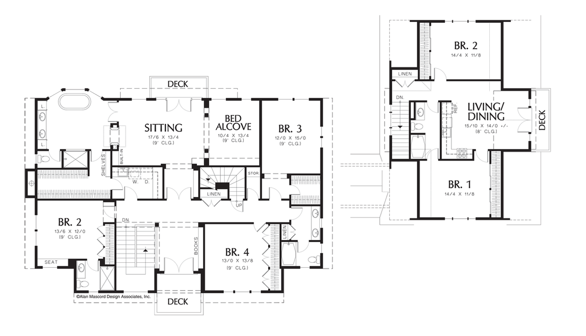 Upper Floor Plan image for Mascord Parnell--Upper Floor Plan