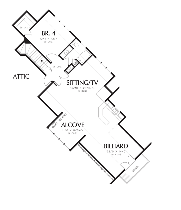 Upper Floor Plan image for Mascord Manitoba-Live Like You’re on Vacation Every Day-Upper Floor Plan