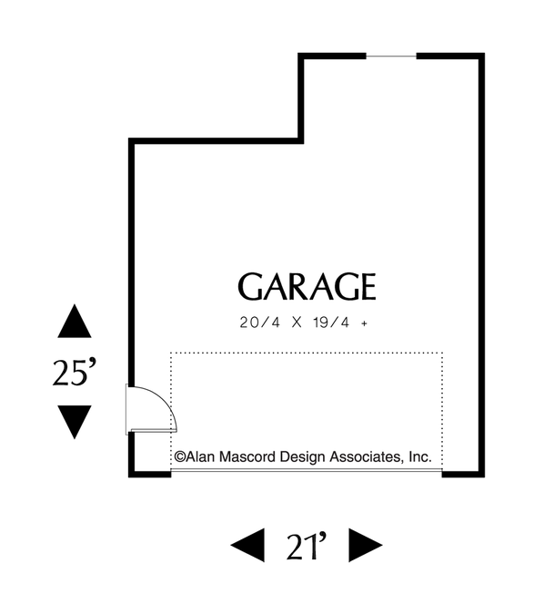 Main Floor Plan image for Mascord Bristol-Simple Way to Add Space-Main Floor Plan