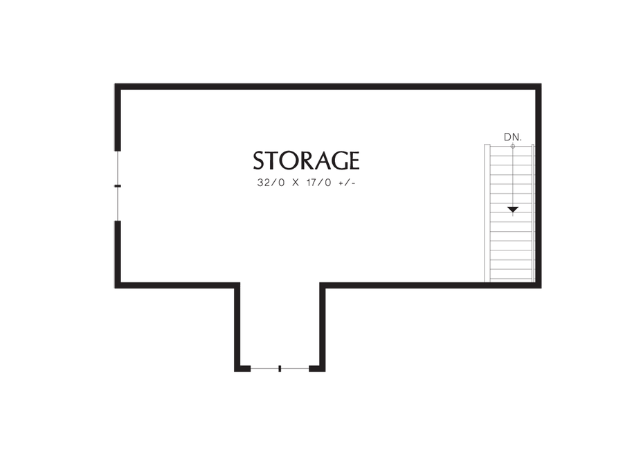 Upper Floor Plan image for Mascord Danica-Great for Your RV, Boat, Cars and Lots of Storage Space-Upper Floor Plan