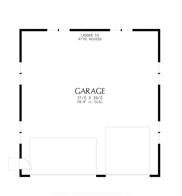 Main Floor Plan image for Mascord Dover-Storage Space for Vehicles of All Types-Main Floor Plan