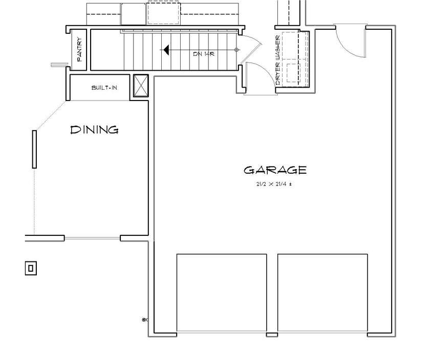 Basement Stair Location image for Mascord Parson--Basement Stair Location