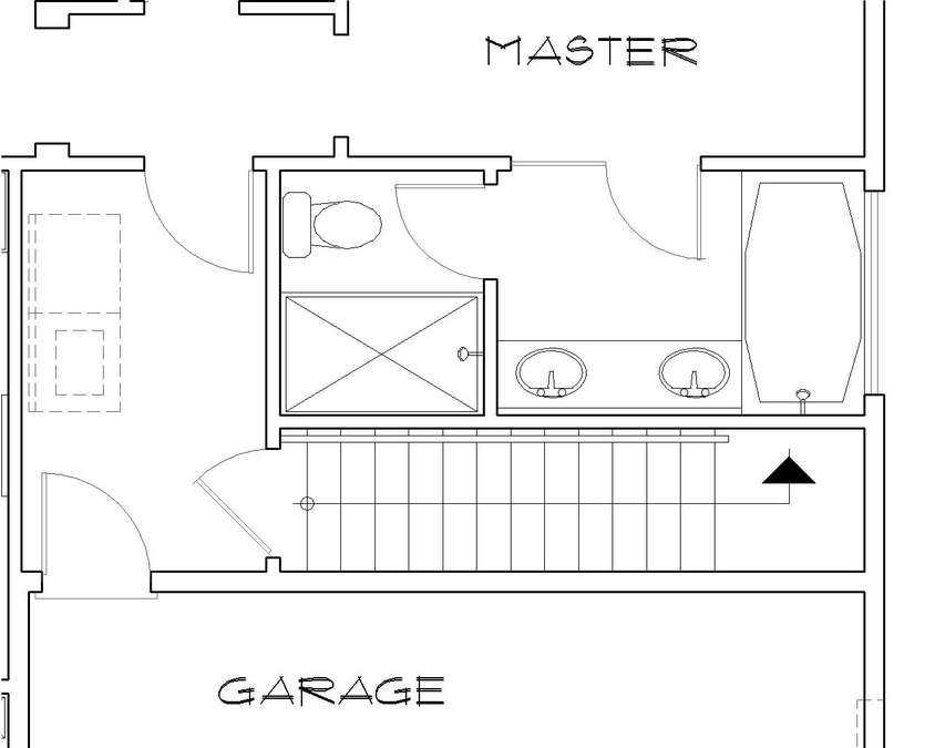 Basement Stair Location image for Mascord --Basement Stair Location