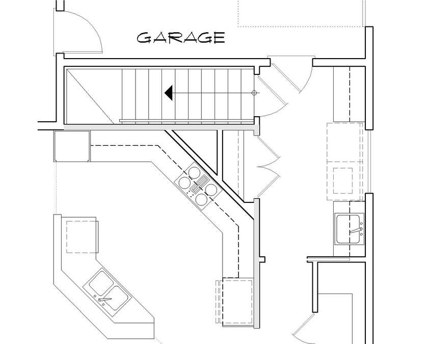 Basement Stair Location image for Mascord Trumbull--Basement Stair Location