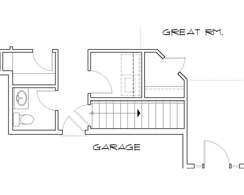 Basement Stair Location image for Mascord Emily--Basement Stair Location