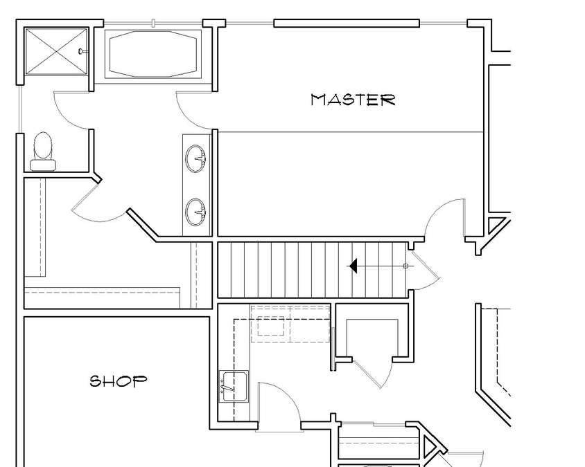 Basement Stair Location image for Mascord Galen--Basement Stair Location