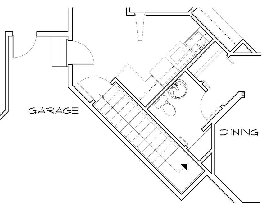 Basement Stair Location image for Mascord --Basement Stair Location