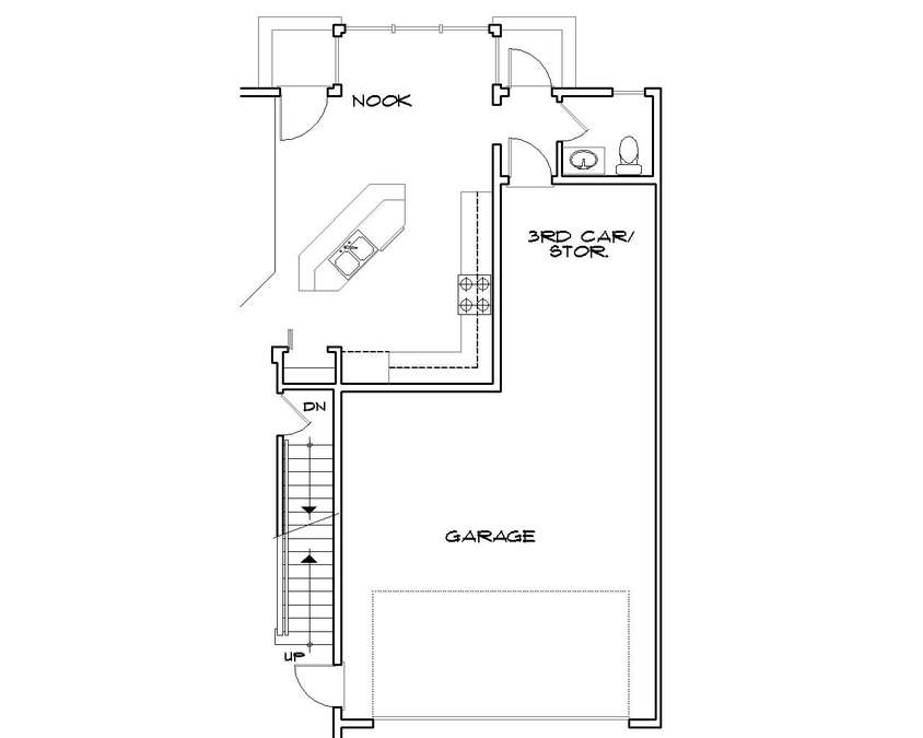 Basement Stair Location image for Mascord Somersetter--Basement Stair Location
