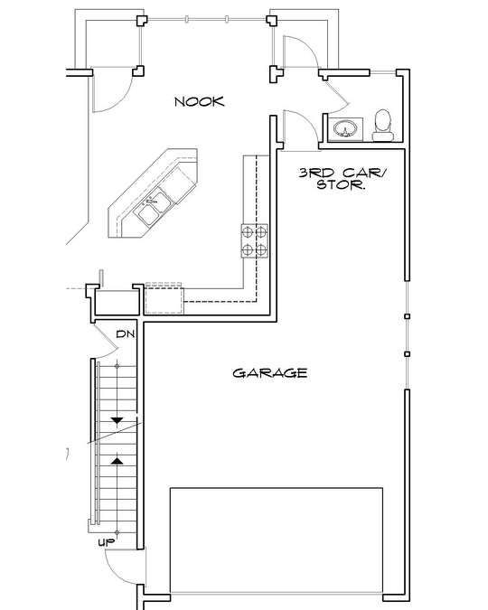 Basement Stair Location image for Mascord Malone--Basement Stair Location