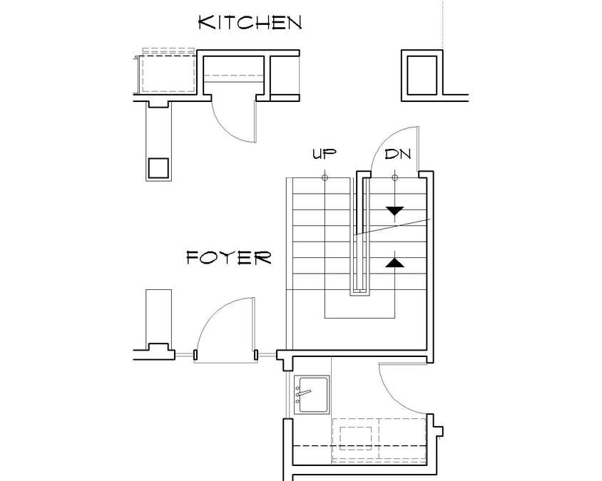 Basement Stair Location image for Mascord Pembrooke--Basement Stair Location