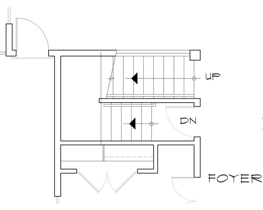 Basement Stair Location image for Mascord Northbrook--Basement Stair Location