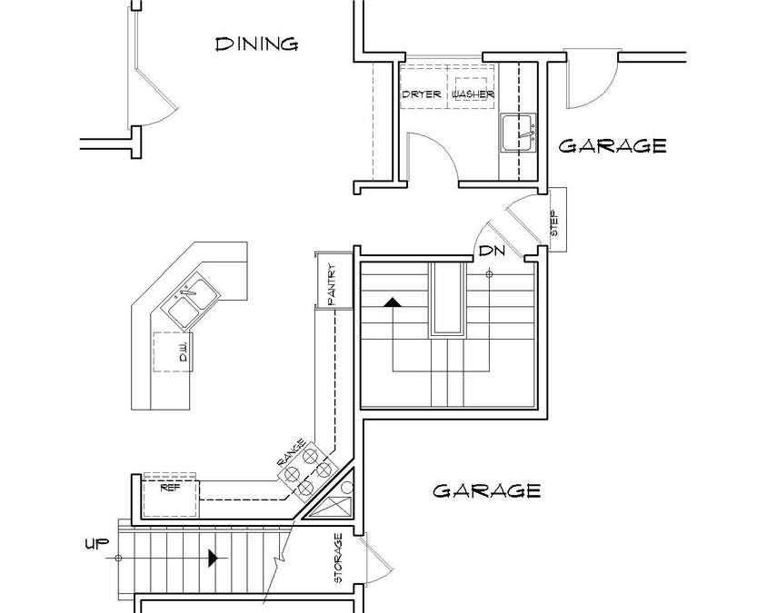 Basement Stair Location image for Mascord Morrison--Basement Stair Location