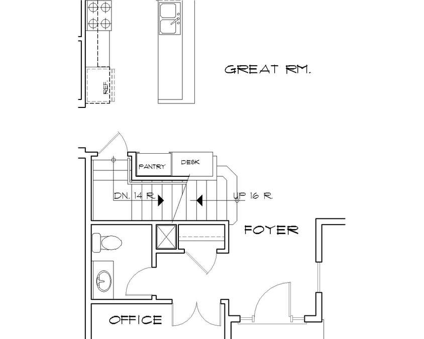 Basement Stair Location image for Mascord Sentinel--Basement Stair Location