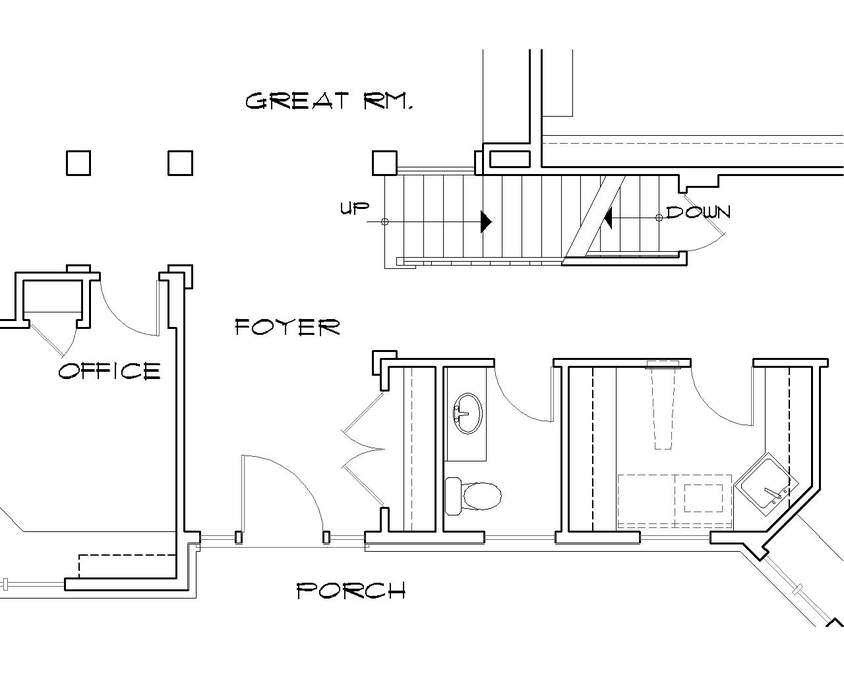Basement Stair Location image for Mascord Halstad--Basement Stair Location