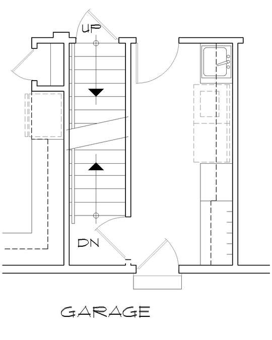 Basement Stair Location image for Mascord Alton--Basement Stair Location