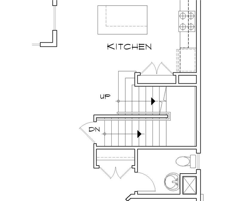 Basement Stair Location image for Mascord Mayfield--Basement Stair Location