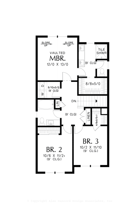 Upper Floor Plan image for Mascord Clitheroe-Economic Footprint, Amenity Rich Livability-Upper Floor Plan