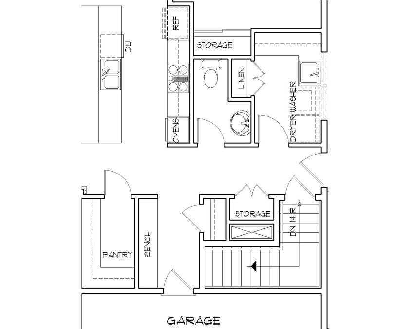 Basement Stair Location image for Mascord --Basement Stair Location