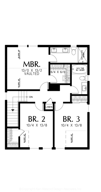 Upper Floor Plan image for Mascord --Upper Floor Plan