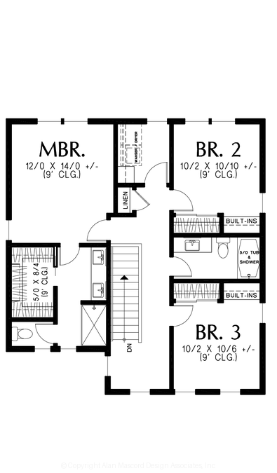 Upper Floor Plan image for Mascord --Upper Floor Plan