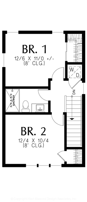 Upper Floor Plan image for Mascord --Upper Floor Plan
