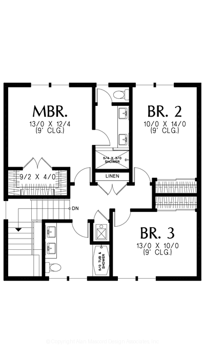 Upper Floor Plan image for Mascord --Upper Floor Plan