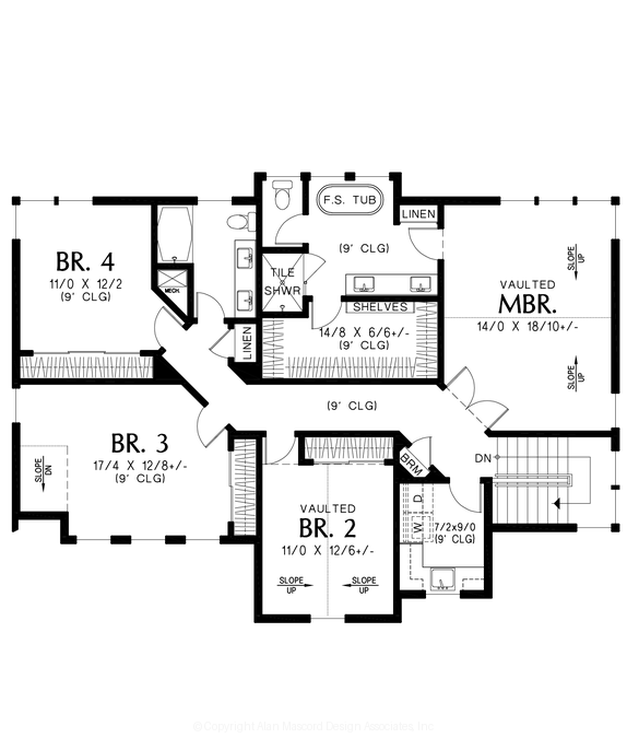 Upper Floor Plan image for Mascord --Upper Floor Plan
