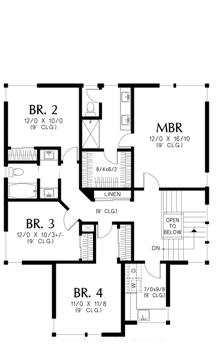 Upper Floor Plan image for Mascord --Upper Floor Plan